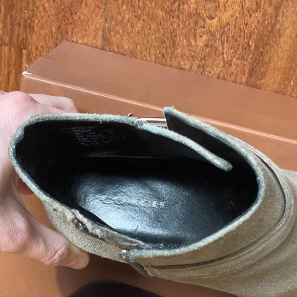 Coach Suede Gray/Slight Green Great Condition Booties - Picture 7 of 8